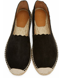 Espadrilles en daim noires Chloé