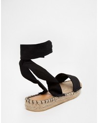 Espadrilles en daim noires Asos