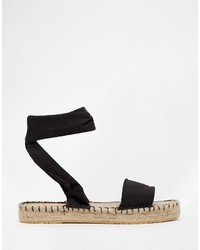 Espadrilles en daim noires Asos