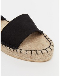 Espadrilles en daim noires Asos