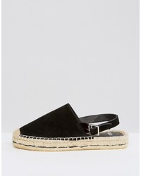 Espadrilles en daim noires Asos