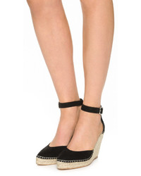 Espadrilles en daim noires Loeffler Randall