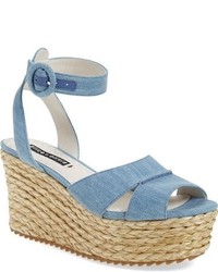 Espadrilles en denim bleu clair