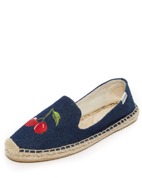 Espadrilles en denim bleu marine Soludos