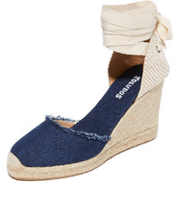 Espadrilles en denim bleu marine Soludos