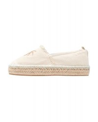 Espadrilles en denim imprimées beiges Even&Odd