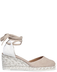 Espadrilles en toile beiges Castaner