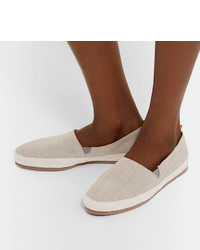 Espadrilles en toile beiges Mulo