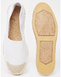 Espadrilles en toile blanches Asos