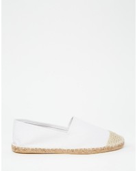 Espadrilles en toile blanches Asos