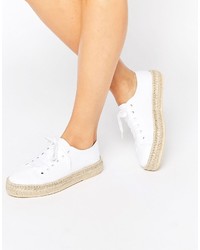 Espadrilles en toile blanches Park Lane