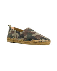 Espadrilles en toile camouflage olive