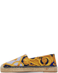Espadrilles en toile dorées Versace