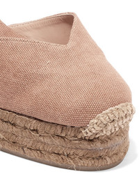 Espadrilles en toile marron clair Castaner