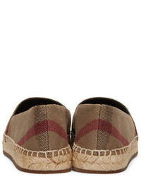 Espadrilles en toile marron Burberry