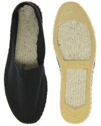 Espadrilles en toile noires Asos