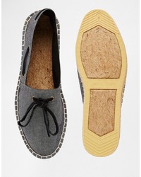 Espadrilles en toile noires Asos