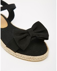 Espadrilles en toile noires Asos