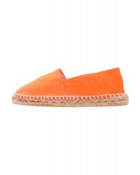 Espadrilles en toile orange Oas