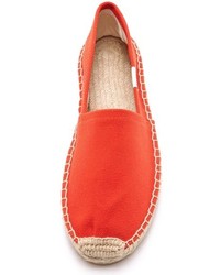 Espadrilles en toile rouges Soludos