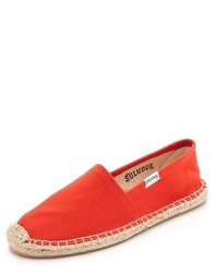 Espadrilles en toile rouges Soludos