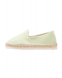 Espadrilles en toile vert menthe Oas