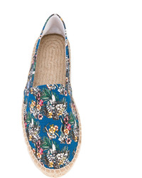 Espadrilles imprimées bleues fe-fe