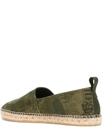 Espadrilles imprimées olive Givenchy