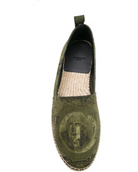 Espadrilles imprimées olive Givenchy