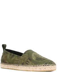 Espadrilles imprimées olive Givenchy