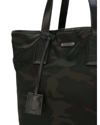 Fourre-tout en cuir camouflage noir Saint Laurent