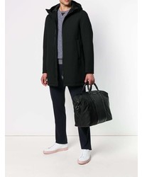 Fourre-tout en cuir noir Ermenegildo Zegna