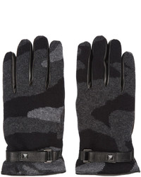 Gants camouflage gris foncé