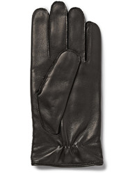 Gants en cuir noirs Bottega Veneta