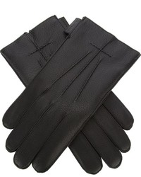 Gants en cuir noirs Givenchy