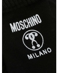 Gants imprimés noirs Moschino