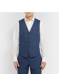 Gilet à carreaux bleu marine Thom Sweeney