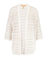 Gilet à rayures horizontales blanc Hugo Boss