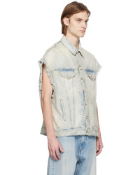 Gilet en jean bleu clair R13