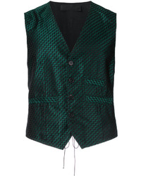 Gilet en soie vert foncé