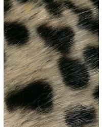 Gilet sans manches en fourrure imprimé léopard marron clair Stella McCartney