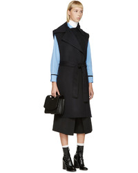 Gilet sans manches en laine bleu marine Jil Sander Navy