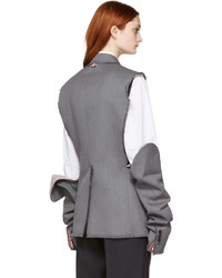 Gilet sans manches en laine gris Thom Browne