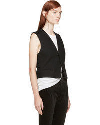 Gilet sans manches en laine noir Haider Ackermann