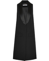 Gilet sans manches en satin noir Givenchy