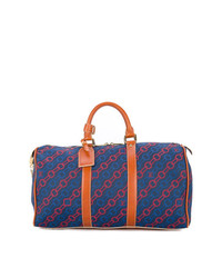 Grand sac bleu marine Louis Vuitton Vintage