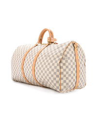 Grand sac en cuir beige Louis Vuitton Vintage