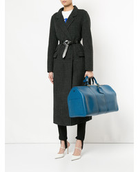 Grand sac en cuir bleu Louis Vuitton Vintage