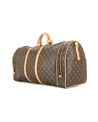 Grand sac en cuir marron Louis Vuitton Vintage