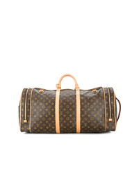 Grand sac en cuir marron Louis Vuitton Vintage